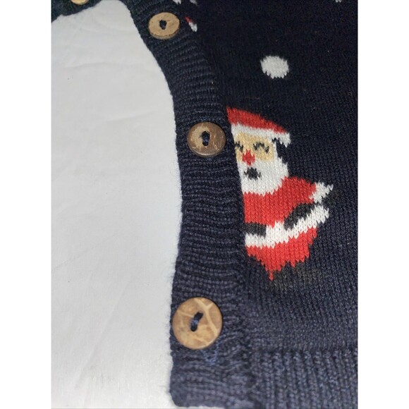 NWT Mud Pie Sweater Knit Romper Santa 6-9 Mos - Picture 5 of 5